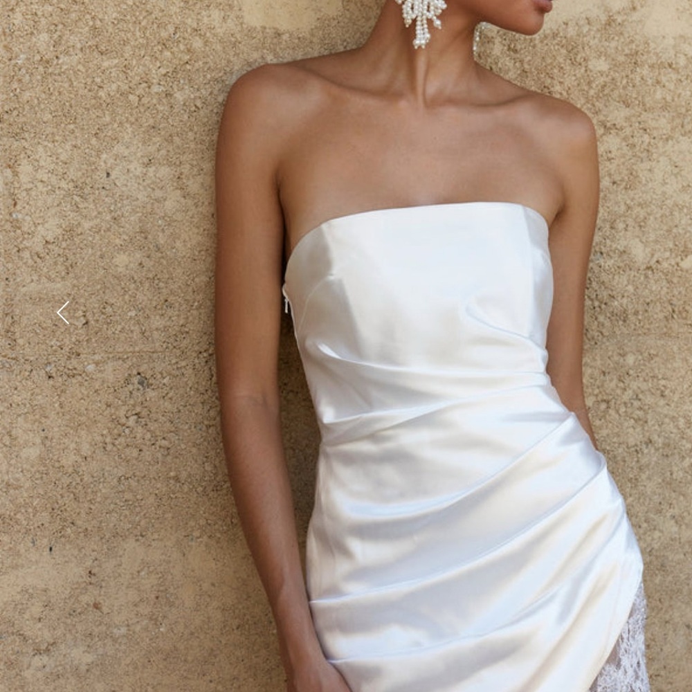 Grace Loves Lace Strapless Satin Dress